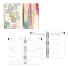 Blueline 13 Months Weekly/Monthly Academic Planner - July to July - 8" H x 5" W - Splash Design - Bilingual-13 Months, July to July