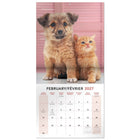 Mead 2027 Decorative Wall Calendar - 12" x 12" - Paw Pals - Bilingual-Spacious monthly grids provide room for writing notes and daily reminders