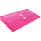 JAM Paper #10 Plastic Envelopes with Button and String Tie Closure, 5.25 x 10, Fuchsia Pink Poly, 24 Pack (921B1fug)-4