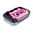 ZIPIT Recycled Storage Box - Pink Cat-Recycled Plastic Pencil Box can hold up to 60 pens and pencils.
