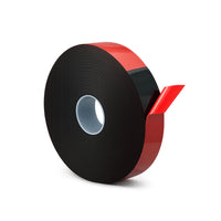 Futech Foam Double-sided Tape - 25mm W x 50m L - Black-Strong, reliable double-sided adhesion for mounting, securing, and joining materials without visible fasteners.