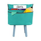 C-Line Standard Chair Cubbie - 14" - Seafoam Green - 2 Pack-Made with dual pockets, the Chair Cubbie simply slides over the top of the chair to instantly create more storage locations within the student's desk space