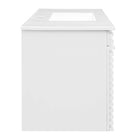 Modway Render 48" Wall-Mount Bathroom Vanity - White-Ceramic Sink Basin
