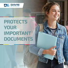 Davis Group Economy 1.5" 3-Ring View Binders - Aqua - 6 Pack-Clear overlay on front cover, spine & back
