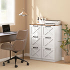 HOMCOM 3-Drawer Letter/A4 Filing Cabinet - White-Built from robust particleboard with an anti-tip kit for added stability
