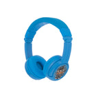 BuddyPhones Play+ Bluetooth Headphones - Cool Blue-Headphone style on-ear, design for kids with SafeAudio