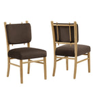 Modway Mauden Performance Velvet Dining Side Chairs - Chocolate Brown - 2 Pack-Set Of 2 Dining Chairs