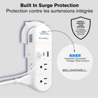 Bell+Howell Swivel Power Strip withg USB-C - White -Swivel design: Swivel Power rotates 180 degrees on its base allowing you to easily access the outlets or ports from a comfortable position, without requiring you to closely bend over and straining your back