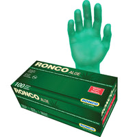 Ronco Aloe Synthetic Gloves - Green - Medium - 100 Pack-Green