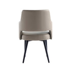 Manhattan Comfort Tremont 22.8" Modern Leatherette Upholstered Dining Arm Chair - Taupe - Set of 2-Minimal Assembly Required. Hardware Included
