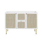 Modway Chaucer 48" Bathroom Vanity Cabinet - White-Wood Grain Laminate