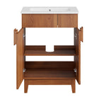 Modway Miles 24" Bathroom Vanity - White/Walnut-8