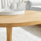 Modway Lina Round Wood Coffee Table - Oak-Tapered Pedestal Base