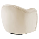 Modway Compose Performance Velvet Swivel Armchair - Alabaster-Arrives Fully Assembled