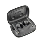 Poly Voyager Free 60 Earbuds with USB-A Adapter - Carbon Black-Hybrid Active noise cancellation (ANC), transparency mode