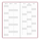 Letts of London 2027 Woodland Week-to-View Slim Size Planner - 5-7/8" x 3-1/8" - Pink - Multilingual-Yearly goals: personal, self-care and health, relationships, studies, work, finance