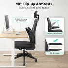 MotionGrey MC2 Ergonomic Office Chair - High-Density Foam Seat with Flip-Up Armrests - Black-4