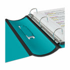 Staples Better Binder - 2" - Teal-Easy-insert spine label, insertable from the inside