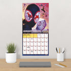 DateWorks 2026 16-Month Wall Calendar - 12" x 12" - Spiderman - Bilingual-Features monthly pages for January to December 2026, as well as the last 4 months of 2025
