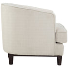 Modway Coast Upholstered Fabric Armchair - Beige-Removable Zippered Cushion Covers