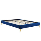 Modway Sutton Performance Velvet Full Bed Frame - Navy-Full Bed Frame