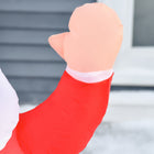 HOMCOM 4' Lit Inflatable Sitting Santa Claus Christmas Decoration-Colour: White, Red 