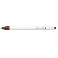 Zebra ClickArt Retractable Marker Pen - Brown-Perfect for journaling, colour coding, drawing, and everyday writing.