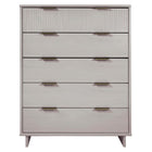 Manhattan Comfort Granville 37.8" Modern Tall Dresser - Light Grey-Modern- Contemporary with a taste of Glam - Tall Dresser for Bedroom Use.