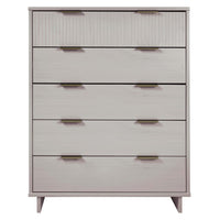 Manhattan Comfort Granville 37.8" Modern Tall Dresser - Light Grey-Modern- Contemporary with a taste of Glam - Tall Dresser for Bedroom Use.