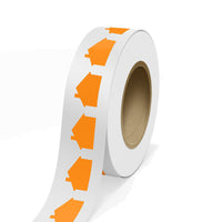 JAM Paper Standard Label Rolls - House Shaped - 1 7/8 x 2 7/8 - Neon Orange - 125 Labels/Roll-Colour: Neon Orange | Make your mail stand out with colourful shipping address labels.