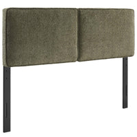Modway Lindee Boucle Fabric King Headboard - Sage-Pillow Style Headboard