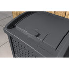 Suncast Wicker Trash Hideaway - Cyberspace-Exterior Size: 17 in. W x 16 in. D x 31.5 in. H.