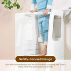 MotionGrey Blessy Toddler Tower - Adjustable Learning Kitchen Helper Step Stool with Safety Rail - White-Made from FSC-certified wood for long-lasting durability while supporting a safe and sustainable environment