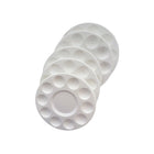 DBLG Imports Round Plastic Palette - 10 slots - 12 Pack-Durable white plastic tray 