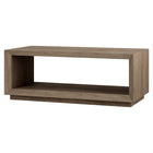 Hudson&Canal Evie 48"W Rectangular Coffee Table - Antiqued Grey Oak-Features easy assembly