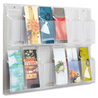 Safco Reveal 12-Pamphlet Display Rack - Clear-Literature organizer holding 12 pamphlets