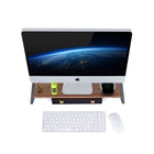 ShoppingAll Premium Ergonomic Monitor Stand Riser - Walnut-Sleek desktop organizer frees up space to maximize desk storage. This monitor stand can support a monitor and fit a standard keyboard under the stand.