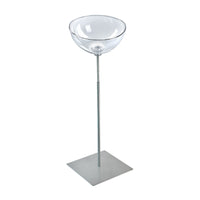 Azar Bowl Floor Display - 12" - Silver/Clear-Sold in Multiples of 1