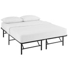 Modway Horizon Stainless Steel Queen Bed Frame - Brown-Modern Platform Bed Frame 