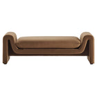 Modway Waverly Performance Velvet Bench - Brown-Comes Fully Assembled