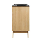 Modway Soma 48" Double Sink Bathroom Vanity - Oak/Black-Wood Grain Finish