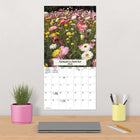 DateWorks 2026 16-Month Wall Calendar - 12" x 12" - Nature's Bouquet - Bilingual-Features monthly pages for January to December 2026, as well as the last 4 months of 2025