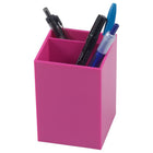 JAM Paper Plastic Pen Holder - Fuchsia Pink-Perfect for de-cluttering your desk with plenty of room for pens, pencils, marker, highlighters, rulers, scissors, and more.
