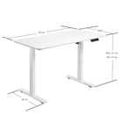 Ezywork 48" Electric Sit Stand Desk - White-Weight Capacity: 154 lbs