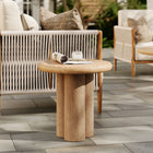 Modway Tori 20" Indoor/Outdoor Round Side Table - Travertine-20 Inch Round Tabletop