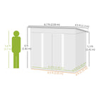 Outsunny Outdoor Garden Shed with Lockable Doors - 80" x 51" - Black-Wide doors with lockable design provide added security
