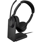 Jabra Evolve2 55 Link380a USB-A Stereo Wireless Headset with Stand - Teams-Bluetooth and USB Connectivity