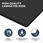 MotionGrey Ergo2 Pro Adjustable Right L-Shaped Standing Desk with Memory Settings - 63" x 43" - Black Top - Black Frame-6