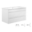 Modway Render 36" Wall-Mount Bathroom Vanity - White-Wall-Mount Design