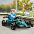 Qaba Aston Martin Licensed Electric 12V Kids Ride on Go Kart w/ Remote - Green-Optional remote control or manual drive, with speeds up to 5 km/h 